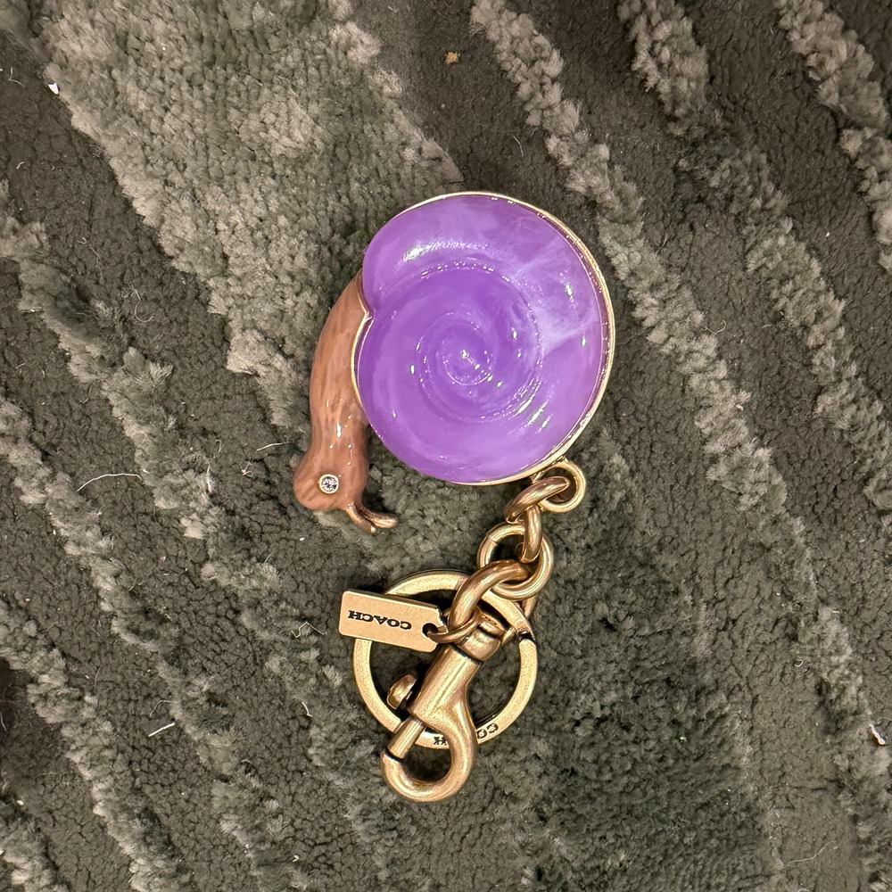 Coach Purple Snail Keychain